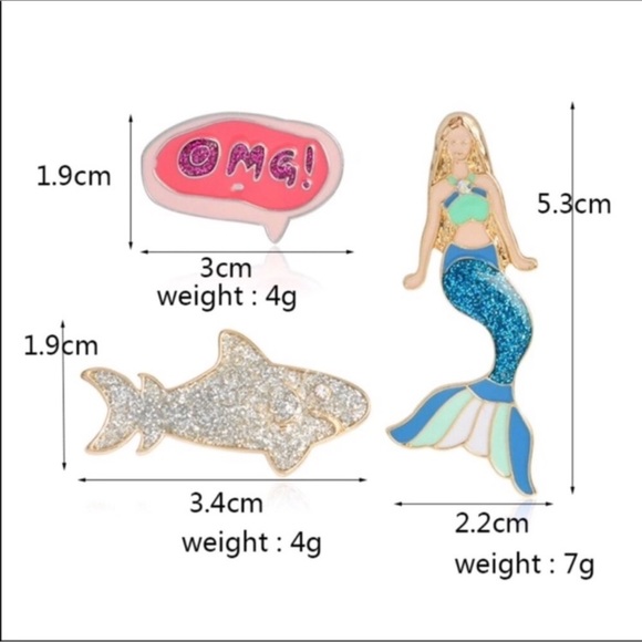 THICK 3 PIECE ENAMEL BADGE JEWELRY - Picture 2 of 3